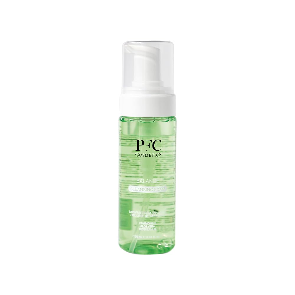 PFC Cosmetics - Espuma Desmaquillante Facial. 150ml. Elimina Impurezas y Restos de Maquillaje. Pieles Normales, Mixtas, Grasas y con Tendencia Acnéica. Limpiador. No Comedogénico. Hidrata y Equilibra