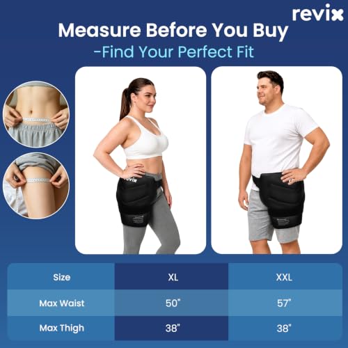 Image of REVIX XXL Hip Ice Pack Wrap for Hip Replacement, Reusable Gel Ice Pack