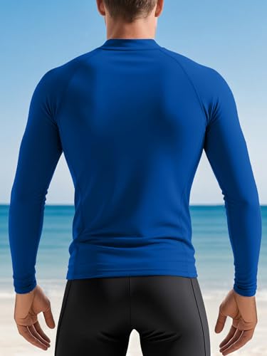 Camiseta de protección solar para hombre con protección UPF 50+ manga larga camisa de natación compresiva estilo pintura china miniatura 6