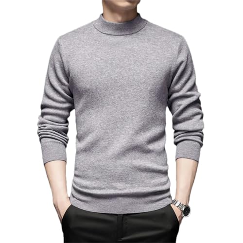 Men'S Solid Wool Knitted Top O-Neck Long-Sleeved Pullover Autumn and Winter Business Casual Sweater - Main Image