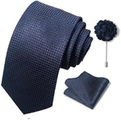 Men Stripe Tie Set Formal Dress Western-style Clothes Necktie