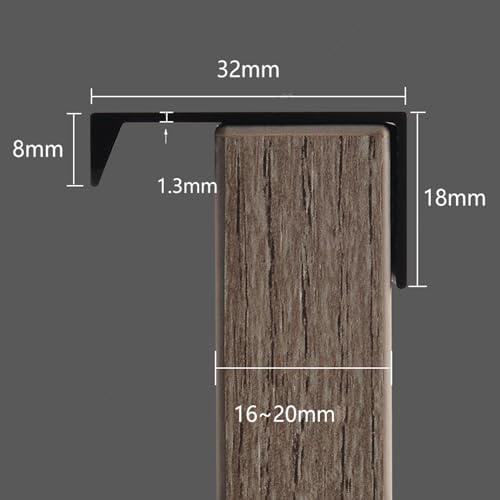 Ukryty uchwyt, uchwyty do szafek ze stopu aluminium, do drzwi kuchennych, łazienki, szafy, gałki do szuflad pod kątem prostym, złote wykończenie (120 mm, zestaw 2 szt.)