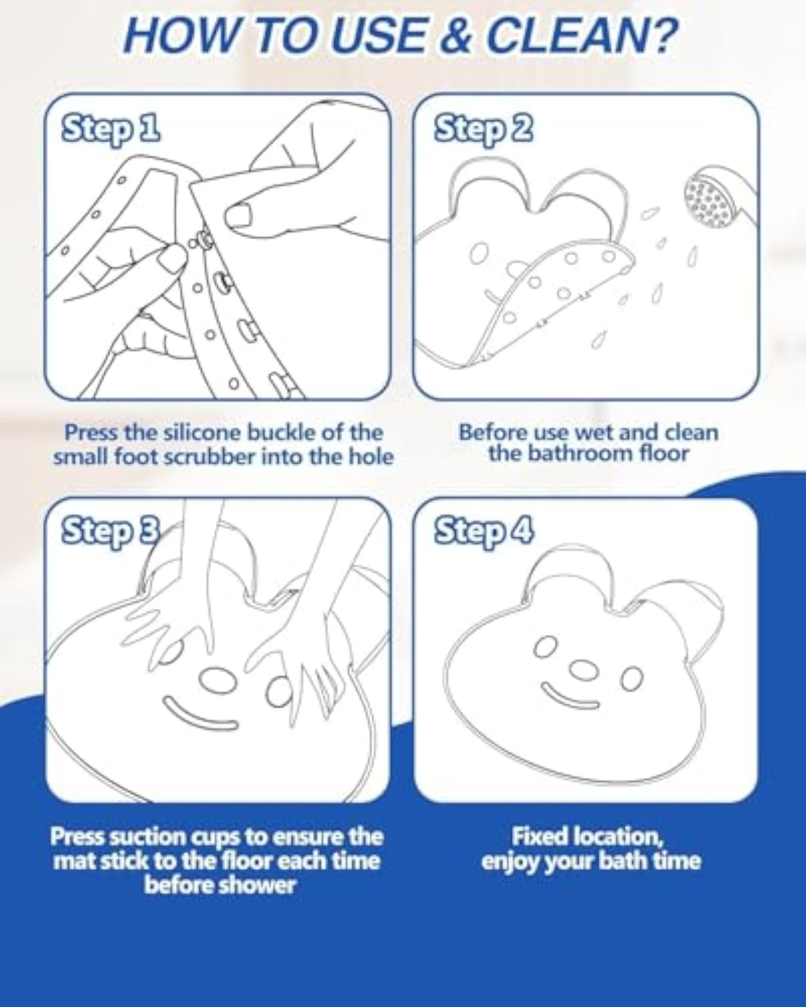 Rabbit Shape Silicone Foot Cleaning Mat