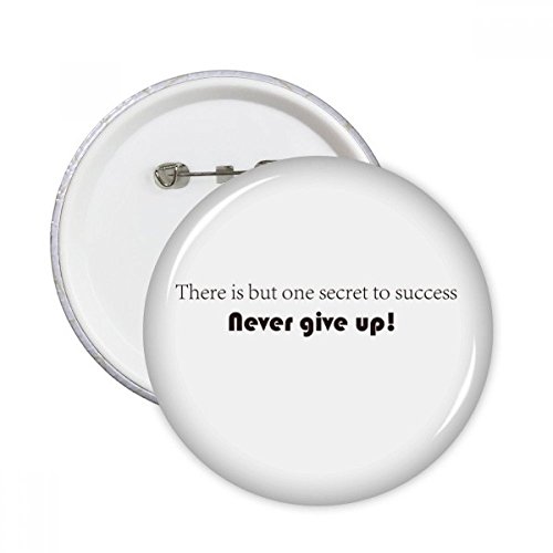 Broches rondes Never Give Up badge bouton multicolore XL décoration vêtements