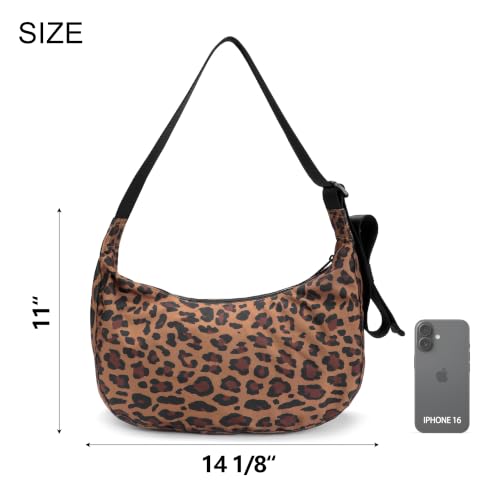 Image of Medium Nylon Crossbody Crescent Bag: Slouchy Style Shoulder Casual with Adjustable Strap