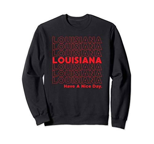 Louisiana Grocery Bag Thank You Funny State Gift Sudadera