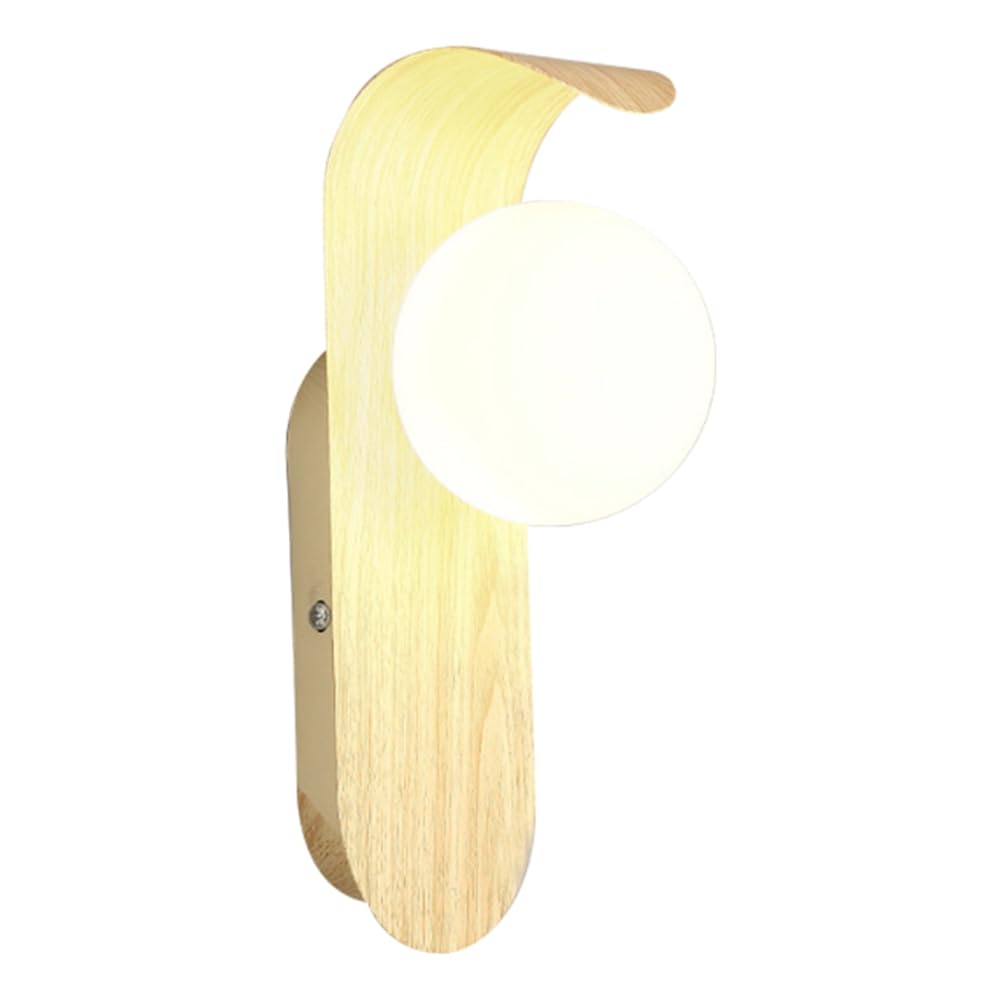 Vjsujehgy Minimalist Bedside Wall Light, Nordic Style Iron Lamp LED Wall Light for Kitchen, Dining Room, Hallway