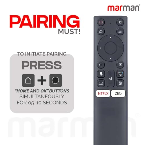 Image of marman Compatible TV Remote Control Original Bluetooth Voice-Enabled with Netflix & YouTube Hotkeys Suitable for Smart Andriod Ultra HD 4k LED QLED Television.