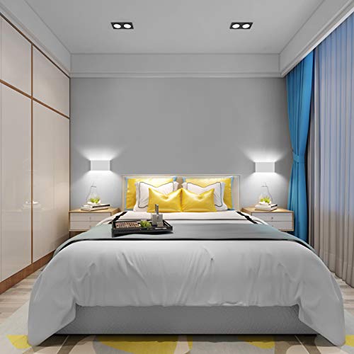 Phenas 12W Modern Wall Sconce Led Wall Light Up Down Waterproof Ip65 Aluminum Wall Lamp Led Indoor Outdoor For Bedroom Living Room Bathroom Lounge Porch Corridor Stairs, White 6000K #TOP5