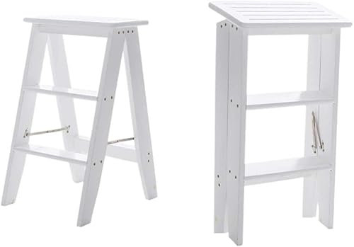 Scala portatile pieghevole Sgabello pieghevole Sgabello pieghevole per adulti in legno pieno Cucina di casa Sgabello da arrampicata Sgabello pieghevole multifunzionale Semplice e moderno Scala