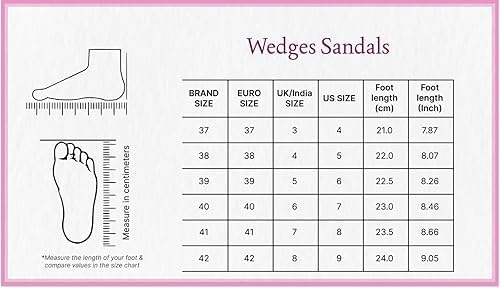 Image of Ladies Hub Stylish Women's Wedge Sandals Platform Heels with Extra Soft Cushioned Footbed, Ankle Strap & Open Toe Style