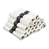 Party Essentials Party Supplies Disposable Heavy Duty Pre Rolled Plastic Cutlery Set with Black Fork/Knife/Spoon and Linen-Feel White Napkin, 75