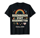 Regenbogen Regenwetter LGBTQ CSD 2026 Duisburg Pride Month T-Shirt