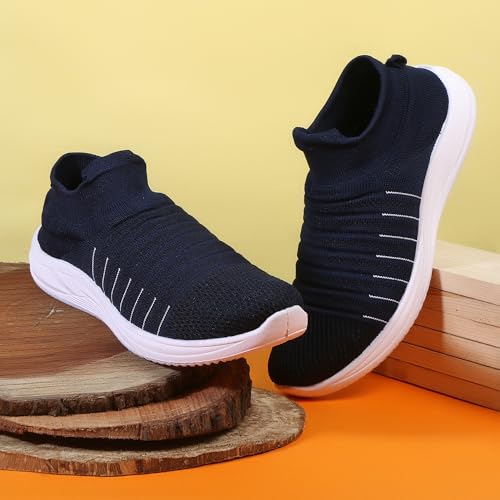 Image of XENIX Light Weight Breathable Knitted Men Socks /Slip-on Sports Shoes for Jogging & Cycling, Training |Premium Socks Sports Shoes|Eva Socks Knitted Running Shoes