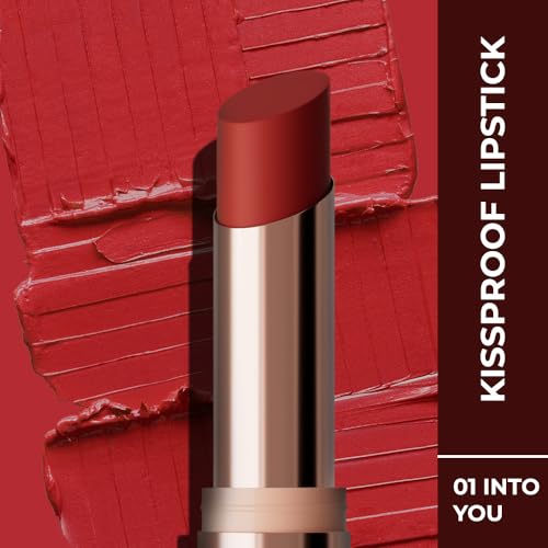 Image of Colorbar Kissproof Lipstick Into You Red | Lightweight Matte Finish | Long-Lasting Vegan Lip Color | Paraben Sulphate Mineral Oil & Cruelty Free | 3.7g