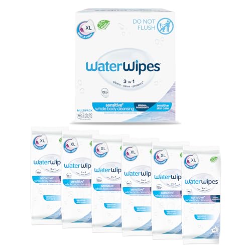 WaterWipes Sensitive Whole Body Cleansing Wipes, 99.9% Purified W...
