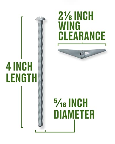The Hillman Group 370081 Toggle Bolt, 5/16X4-Inch, 25-Pack #TOP2