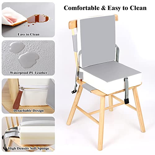 Toddler Booster Seat For Dining Table,Non-Slip Bottom Kid/Child/Baby Booster Seat For Table With Backrest,3 Point Harness Toddler Booster Seat With Adjustable Straps #TOP5