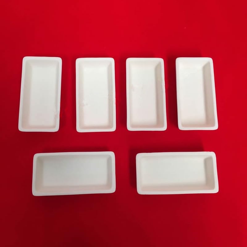 99.5% Alumina Trapezoid Corundum Crucible - High-Temperature Ceramic Sintered Crucible 80x40x17mm for Laboratory 1pc
