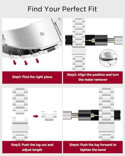 Bracelet acier Galaxy Watch 8 boucle déployante intégrée métal