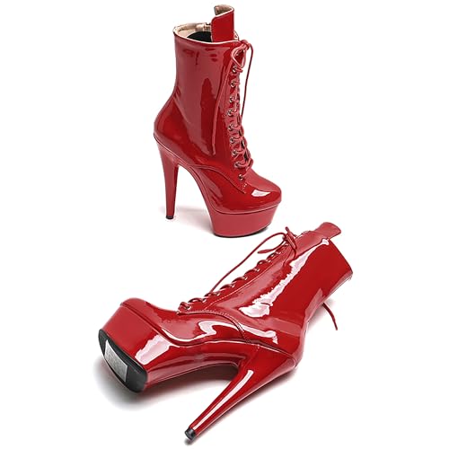 WUXIN H&P 6 in Pole Dance Boot Shoes For Women,Exotic Stiletto Shoes Platform,Stiletto Platform Pole Dancing Ankle Boots Heels3