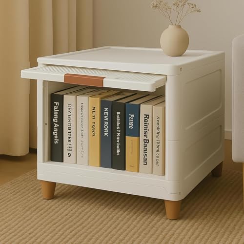 Image of MECHDEL Wardrobe Organizer for Storage /Polypropylene Foldable & Stackable Closet Basket /Cupboard Organizer for Clothes /Mounted Closet Systems (CUPBOARD RACK-WHITE, 1PCS)