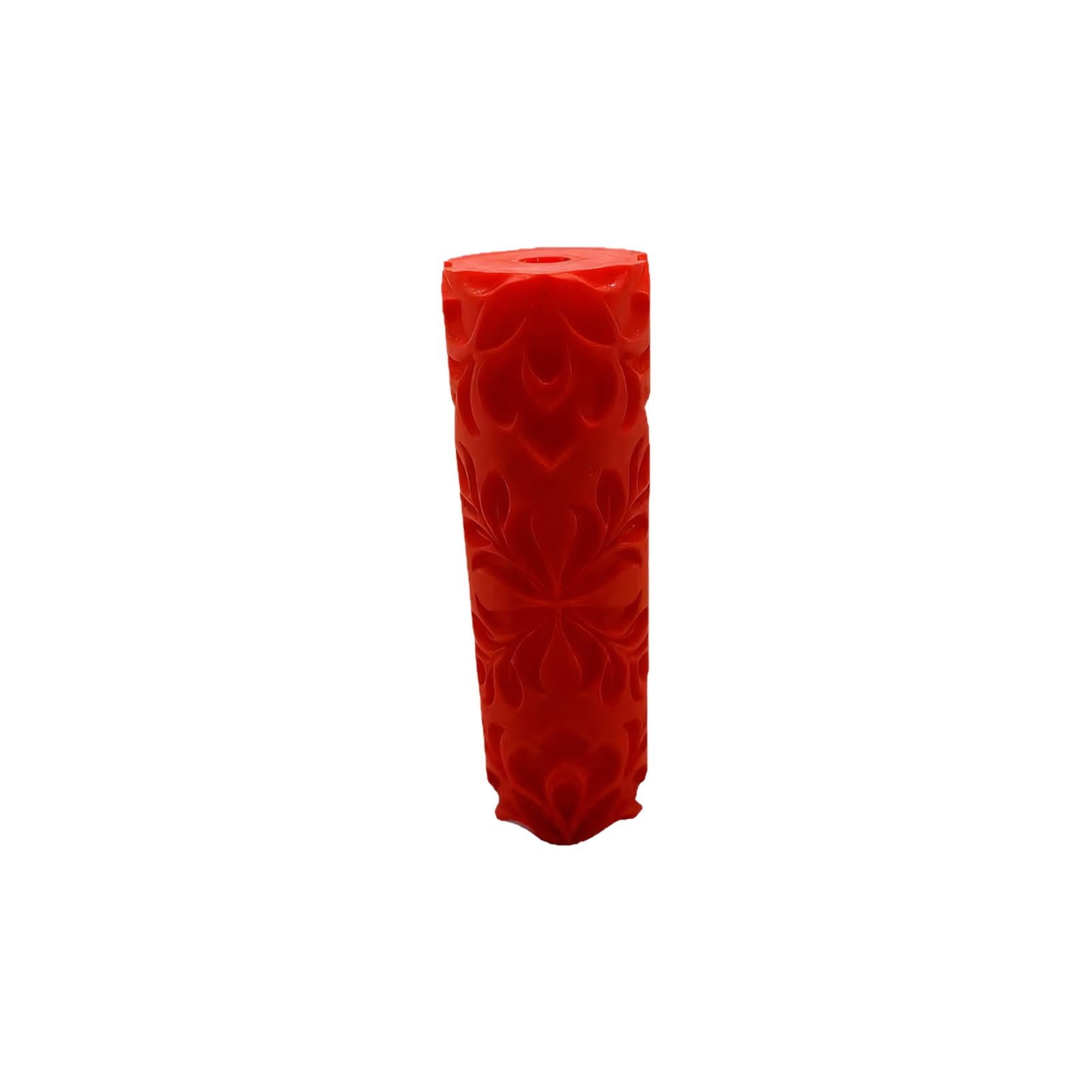 PANGBOER Clay Embossing Roller Damascus Floral Texture Tool for Pottery, Ceramic Clay Projects and Workshop Uses Pottery Texture Roller Damascus Embossing Tool Floral Pattern Ceramic Stamper Hand