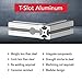 8020, 1515, 15 Series 1.5 Inch x 1.5 Inch T-Slotted Aluminum Extrusion DIY Extruded Linear Slot Bar Rail 80/20 (Clear Anodize, 60