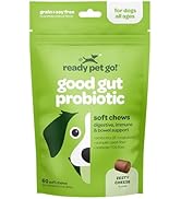 Dog Probiotic Chews for Gut Health with Prebiotic FOS Fiber and Pumpkin Seed Fiber - Digestive, I...