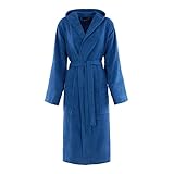 Zucchi Accappatoio con cappuccio in microspugna di cotone (IT, Testo, L, Regular, Regular, Oceano)