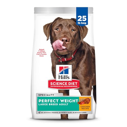 Hill’s Science Diet Adult Perfect Weight Large Breed Dry Dog Food, Chicken Recipe, 25 lb. Bag