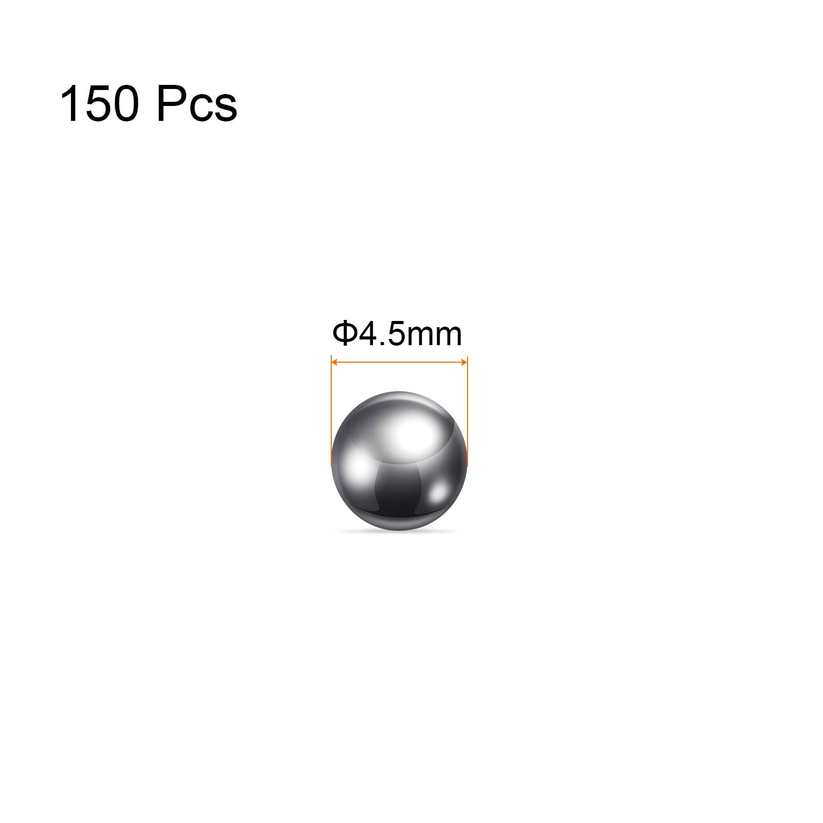 150 Sfere In Acciaio Inox 4,5mm Per Cuscinetti - Precisione 304, Lucide E Resistenti Per Fai Da Te E Riparazioni - Foto 8