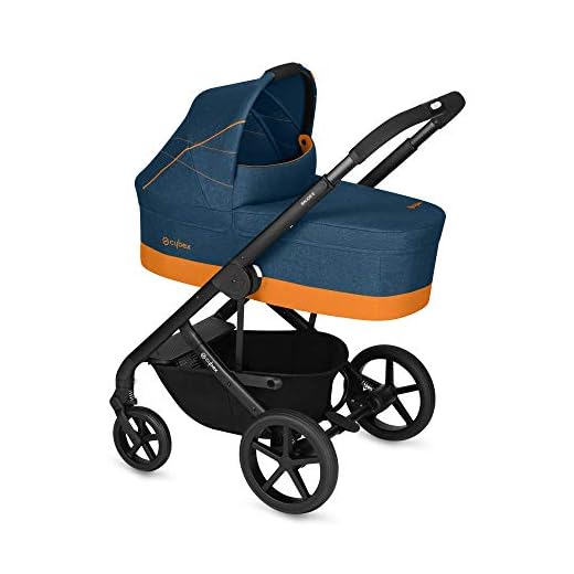 Cybex Gold - Cochecito Balios S con silla reversible y con capazo S, desde el nacimiento hasta 17 kg (aprox. 4 años), tropical blue