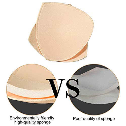 Fanmaous 4 Pairs Bra Pad Insert,Removable Sport Bra Cup Triangle Breathable & Reusable Bra Pad For Yoga Bra,Swimsuits,Bikini #TOP4