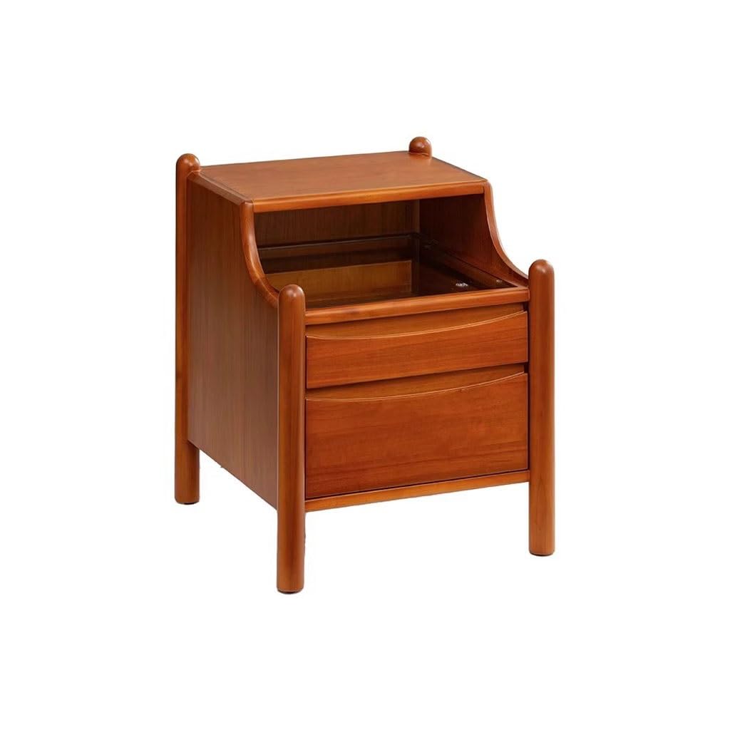 BHGFYXBS Side Tables Bedroom Retro Solid Wood Small Bedside Table Bedroom Storage Cabinet High-Grade Locker Bedside Tables