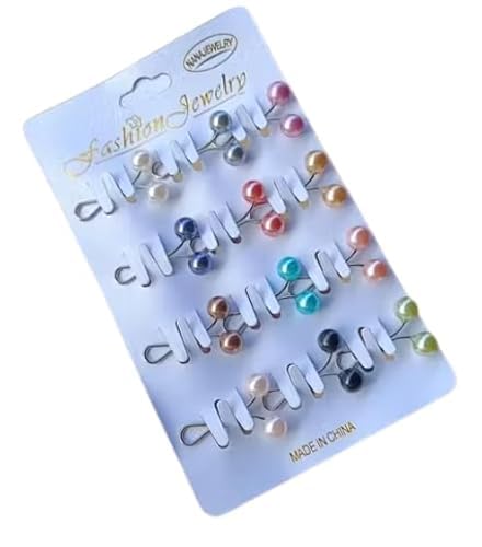 PE - New beautiful random colour of scarf pins, hijab pins, shawl pin of stainless steel good quality - Random Model - 1 sheet-image-19