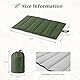UNIKOME Hundedecke für Unterwegs 76 x 48 cm, rutschfeste Antistatische und Langlebige Hundematte, Hundekissen Waschbar Mittelgroße und Kleine Hunde, Reisebett Hund für Reise Outdoor,(Grün+Grau)