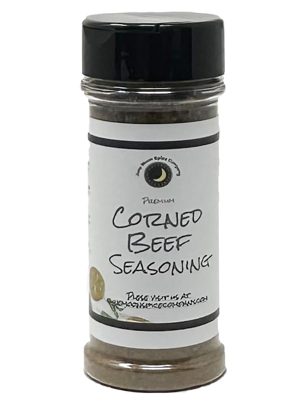Premium | Corned Beef Seasoning | Large Shaker | Calorie Free | Fat Free | Saturated Fat Free | Cholesterol Free | Sugar Free | Crafted in Small Batches | Ideal for Brining & Cooking!