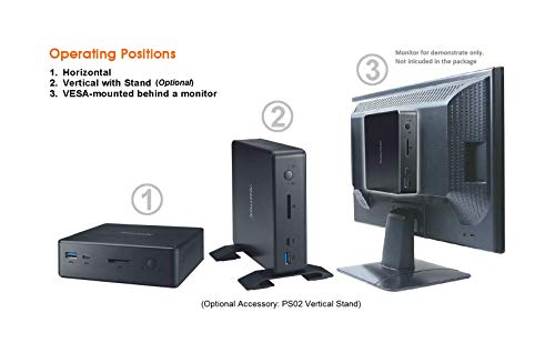 Shuttle XPC Nano NC03U Intel Kabylake-U Celeron 3865U Mini Barebone PC, Support 4K HD Video, Dual-channel DDR4 Max 32GB