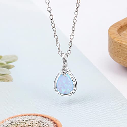 Collier opale anti-ternissement pendentif cascade bijoux mariage