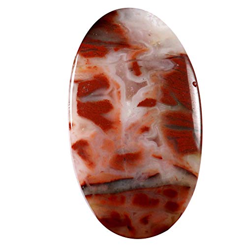 Jaspe rouge naturel 38,4 carats, cabochon ovale sans défaut pour sertissage
