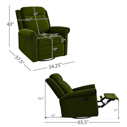 Sillón Plegable Verde de Terciopelo miniatura 2