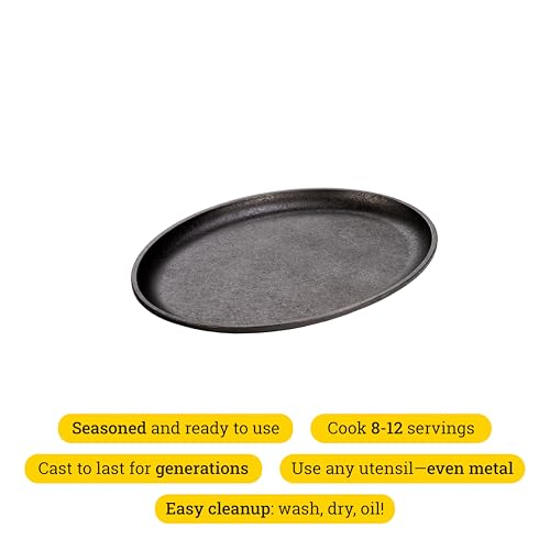 Image of Lodge Manufacturing LJOSH3 13 inch Oal Jumbo Cast Iron Griddle
