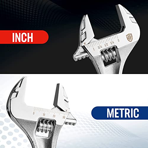 Workpro Adjustable Wrench, 8-Inch Heavy Duty Spanner With Inch/Metric Scale thumb #5