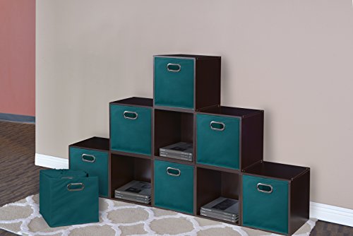 Niche Cubo Foldable Fabric Storage Bins, Teal, Set Of 12 #TOP7