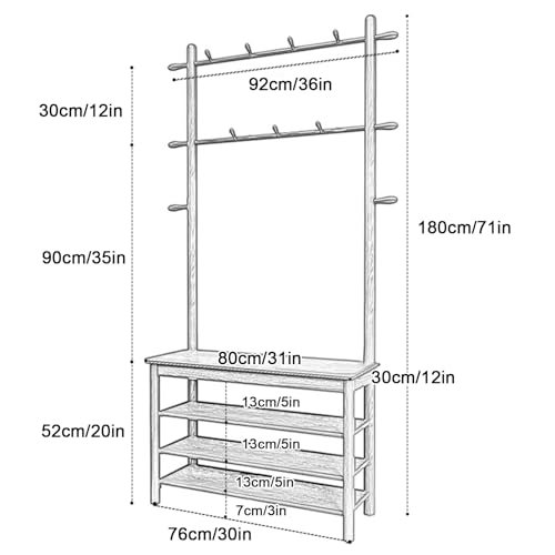 Meuble à chaussures avec porte-manteau d'entrée pour stopper le désordre