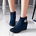 CSRZPMG Women Fashion Wedge Ankle Boots Side Zipper Casual Wedges Suede Round Toe Heeled Booties Winter Comfy Dress High Heel Short Boots
