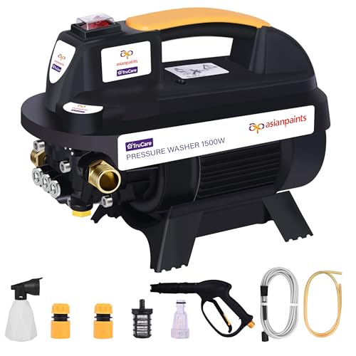 Asian Paints TruCare High Pressure Washer 1500W, 110 Bar | 6.5 Litre/min Flow Rate | 8 Meters Outlet...