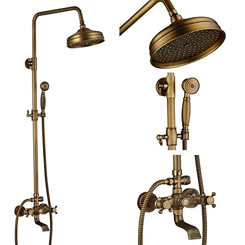 Ensemble de robinet de douche laiton antique pour une douche authentique