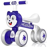 Peradix Baby Balance Bikes for 10-36 Months, Toddler Bicycle Toddlers Walker | Riding Toys for 10+ Months Old Children Boys Girls | No Pedal 4 Wheels Infant Toddler Bicycle | Best First Birthday Gift